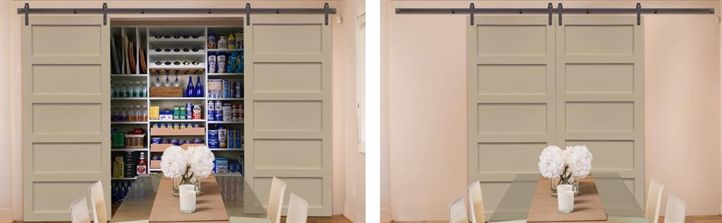 Sliding Barn Doors As Pantry Doors In Salt Lake City Sliding barn doors used as pantry doors