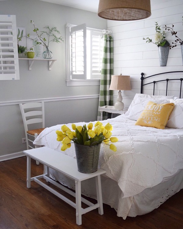 Salt Lake City cottage bedroom shutters