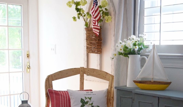 Bright sitting corner with faux wood plantation shutters in Salt Lake City. Faux wood plantation shutters in Salt Lake City